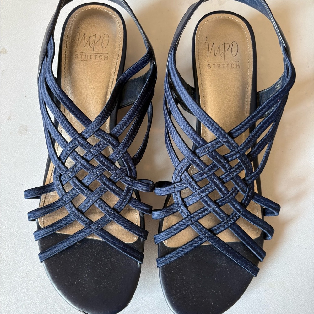Impo Navy Strappy Sandals